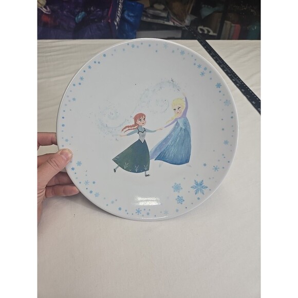 Pottery Barn Kids Disney Frozen Dinner Plate Tabletop 9 Inch Plastic Melamine - Picture 1 of 4